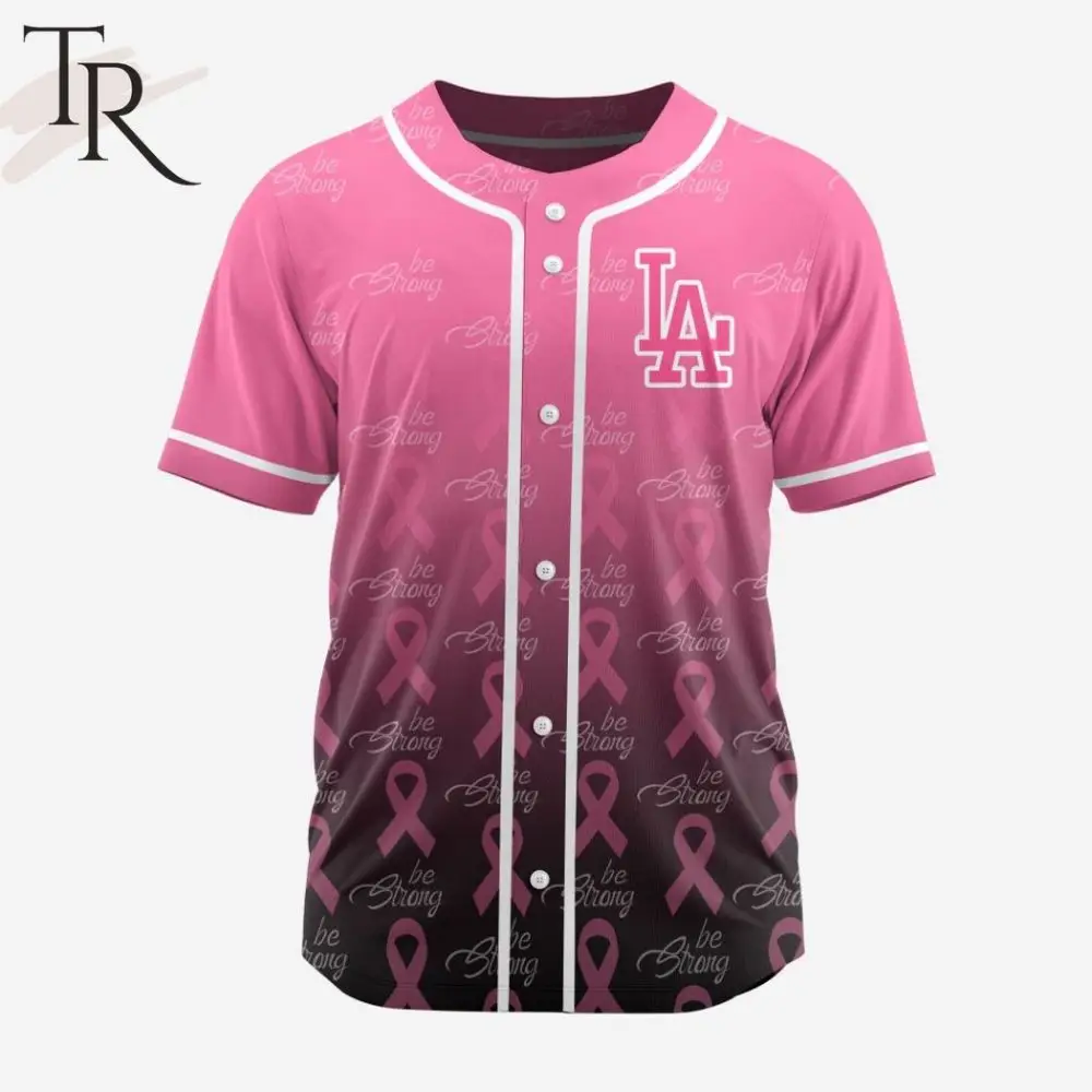 Pink Ribbon Baseball Jersey - Support Breast Cancer Awareness With Style