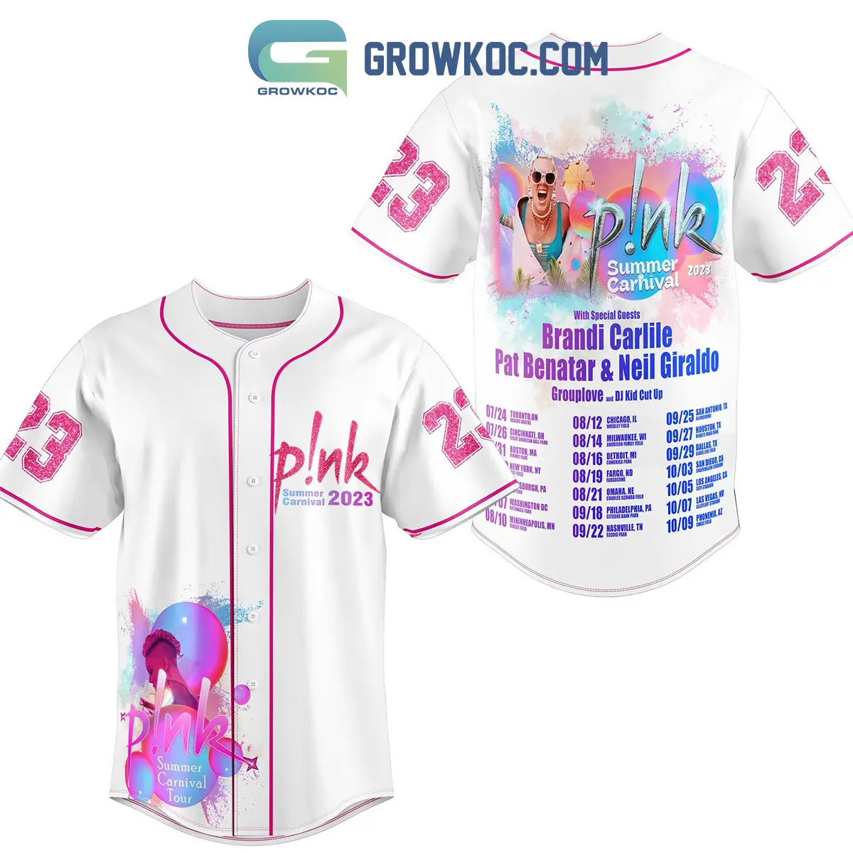 Pink Summer Carnival 2023 With Special Guests Brandi Carlile Baseball Jersey