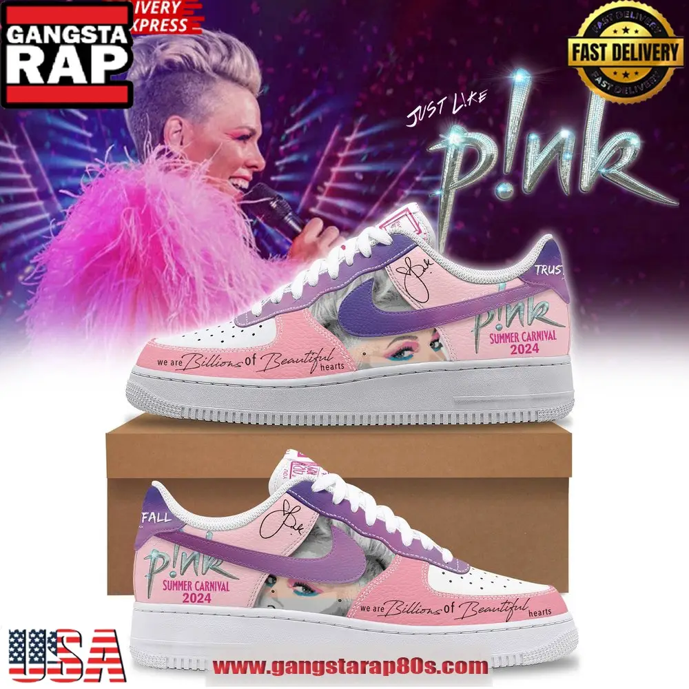 Pink Summer Carnival 2025 Limited Edition Air Force 1 Sneakers Shoes Pink Summer Carnival 2025 Limited Edition Air Force 1 Sneakers Shoes - Image 1