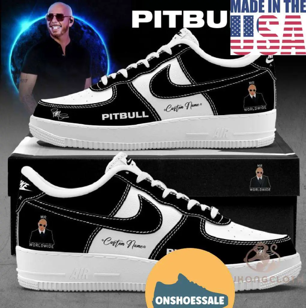 Pitbull Mr. Worldwide Custom Air Force Shoes, Gifts for Fans - Best Gift Shoes Pitbull Mr. Worldwide Custom Air Force Shoes, Gifts for Fans - Best Gift Shoes - Image 1