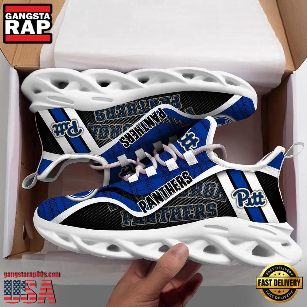Pittsburgh Panthers NCAA Clunky New Design Max Soul Shoes, Running Sneakers