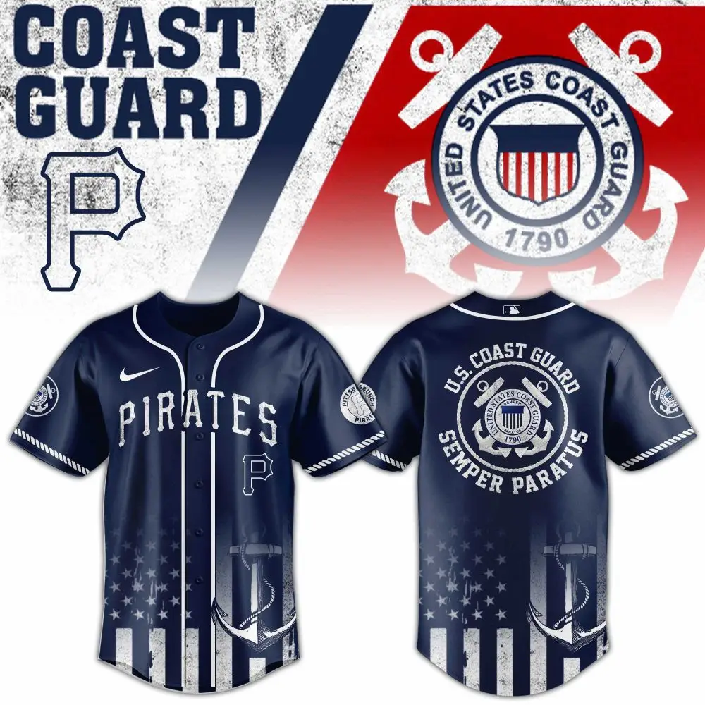 Pittsburgh Pirates Mlb X Usa Coast Guard Custom Baseball Jersey