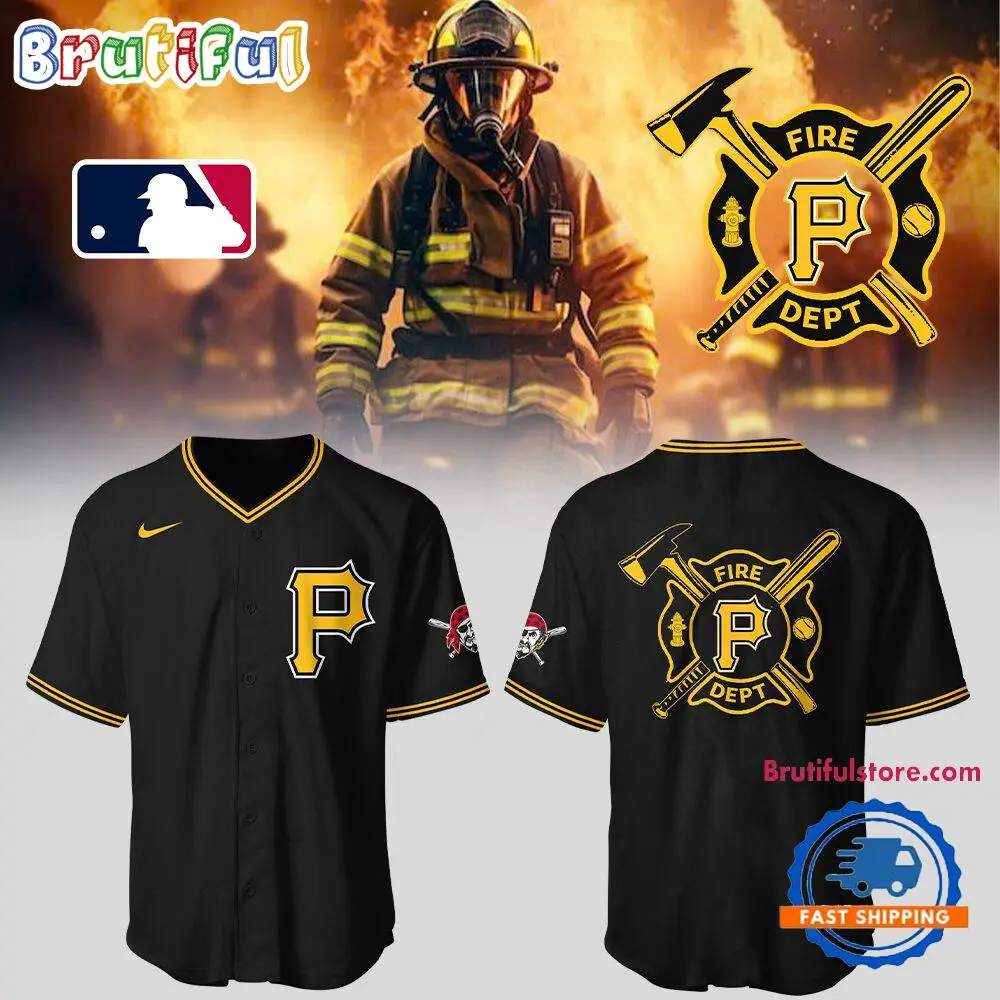 Pittsburgh Pirates x Firefighter Appreciation Night Jersey Pittsburgh Pirates x Firefighter Appreciation Night Jersey - Image 1