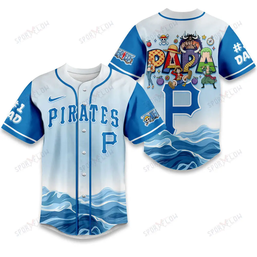 Pittsburgh Pirates X One Piece Grand Line Papa Father'S Day Baseball Jersey