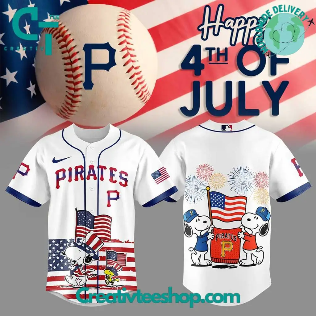 Pittsburgh Pirates X Snoopy 4Th Of July Limited Edition Baseball Jersey