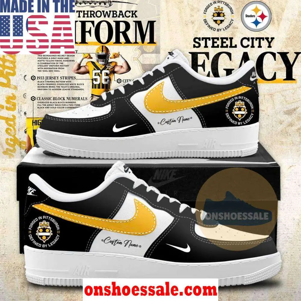 Pittsburgh Steelers 1933 Throwback Game Air Force 1 Shoes, Gift For Fans - Best Gift Shoes Pittsburgh Steelers 1933 Throwback Game Air Force 1 Shoes, Gift For Fans - Best Gift Shoes - Image 1