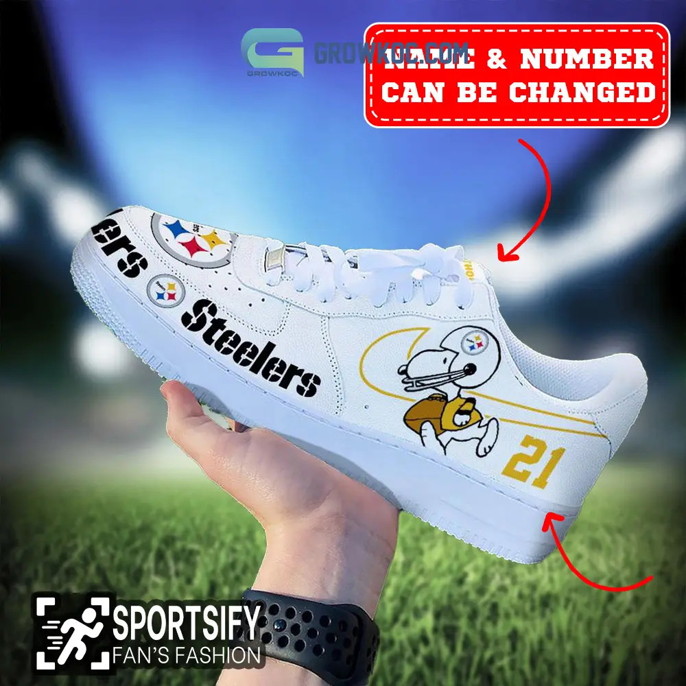 Pittsburgh Steelers NFL Snoopy Personalized Air Force 1 Low Top Shoes