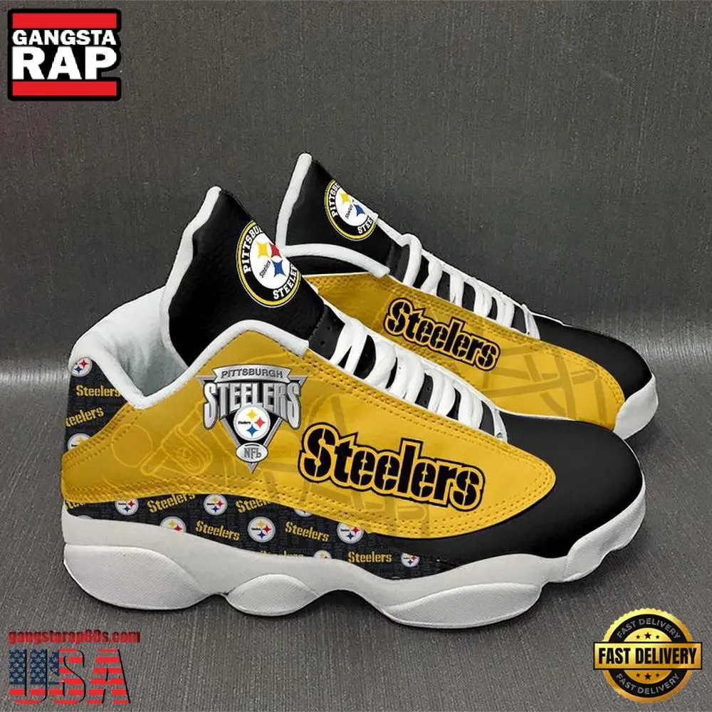 Pittsburgh Steelers NFL Ver 3 Air Jordan 13 Sneakers Shoes Pittsburgh Steelers NFL Ver 3 Air Jordan 13 Sneakers Shoes - Image 1