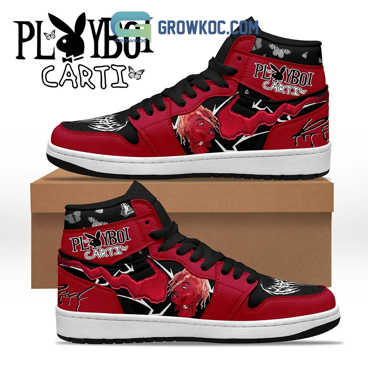 Playboi Carti Fan Air Jordan 1 Shoes Playboi Carti Fan Air Jordan 1 Shoes - Image 1