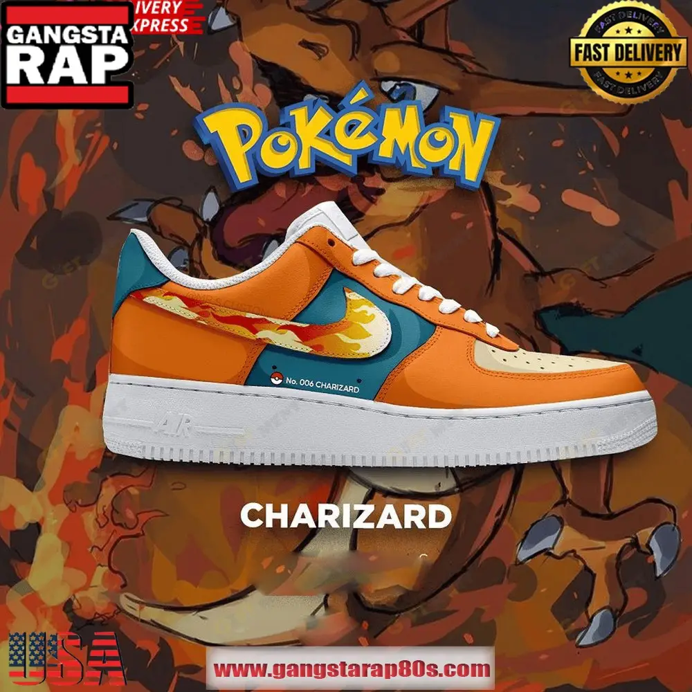 Pokémon Charizard Special Air Force 1 Running Sneakers Shoes