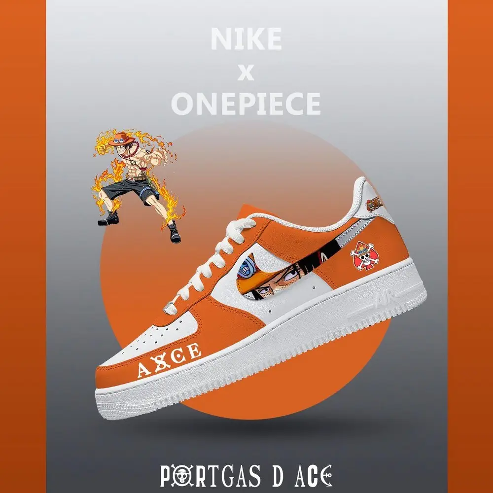 Portgas D Ace V.1 One Piece Limited Low Top Shoes