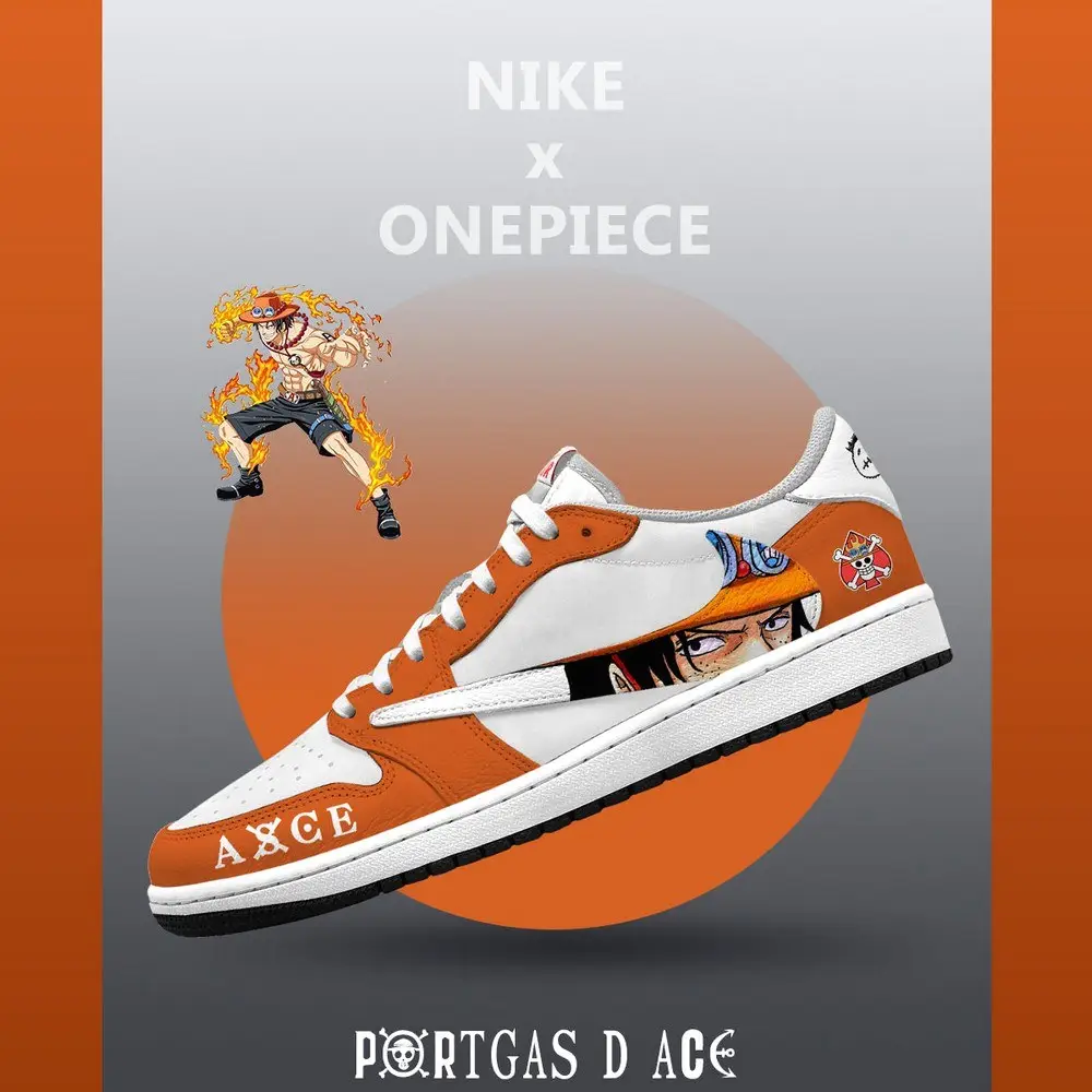 Portgas D Ace V.3 One Piece Limited Low Top Shoes
