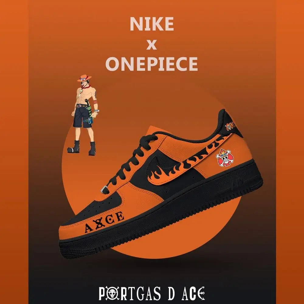 Portgas D Ace V.6 One Piece Limited Low Top Shoes