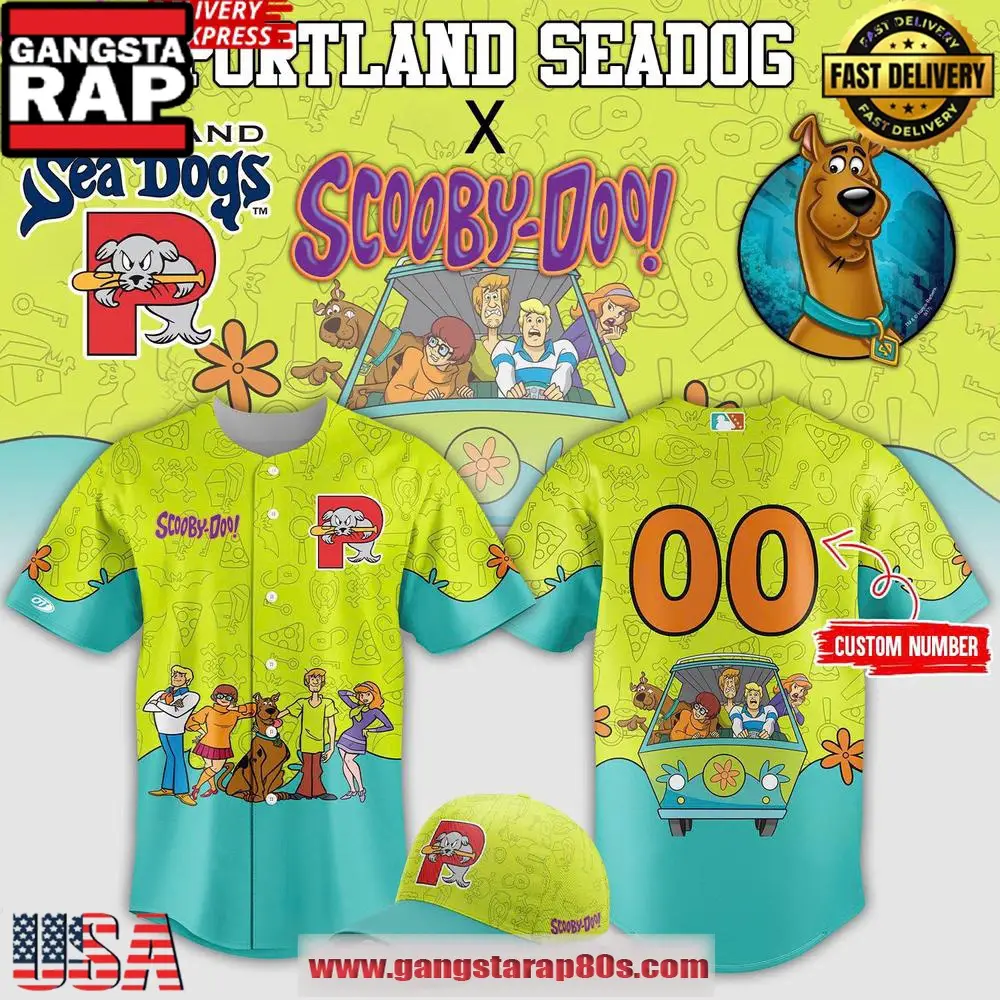 Portland Sea Dogs Scooby-Doo Day 2025 Custom Number Baseball Jersey Shirt
