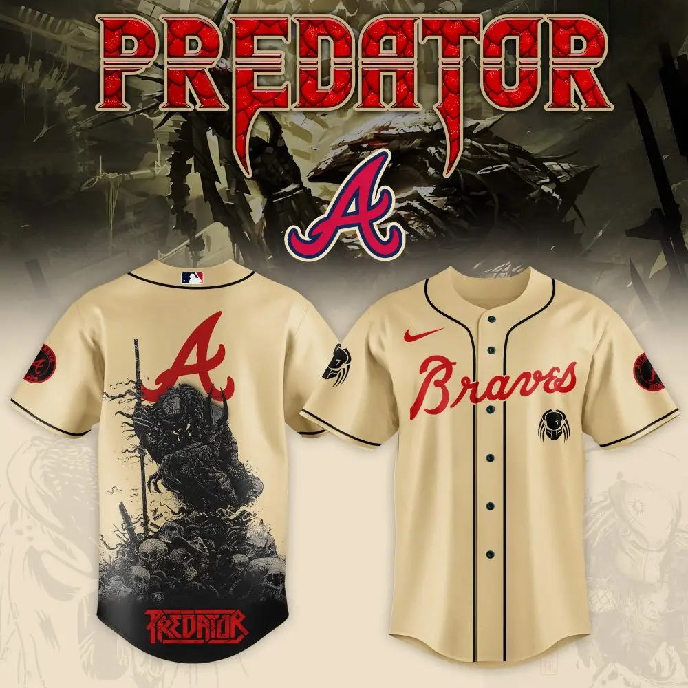 Predator Braves Baseball Jersey - Limited Edition Fan Gear, Stylish Design