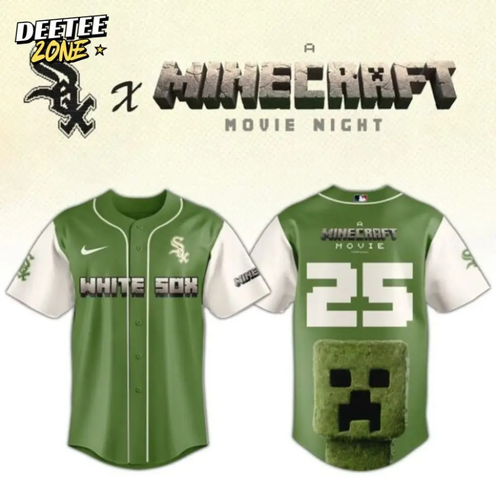 Premium Mlb Chicago White Sox X A Minecraft Movie Custom Baseball Jersey
