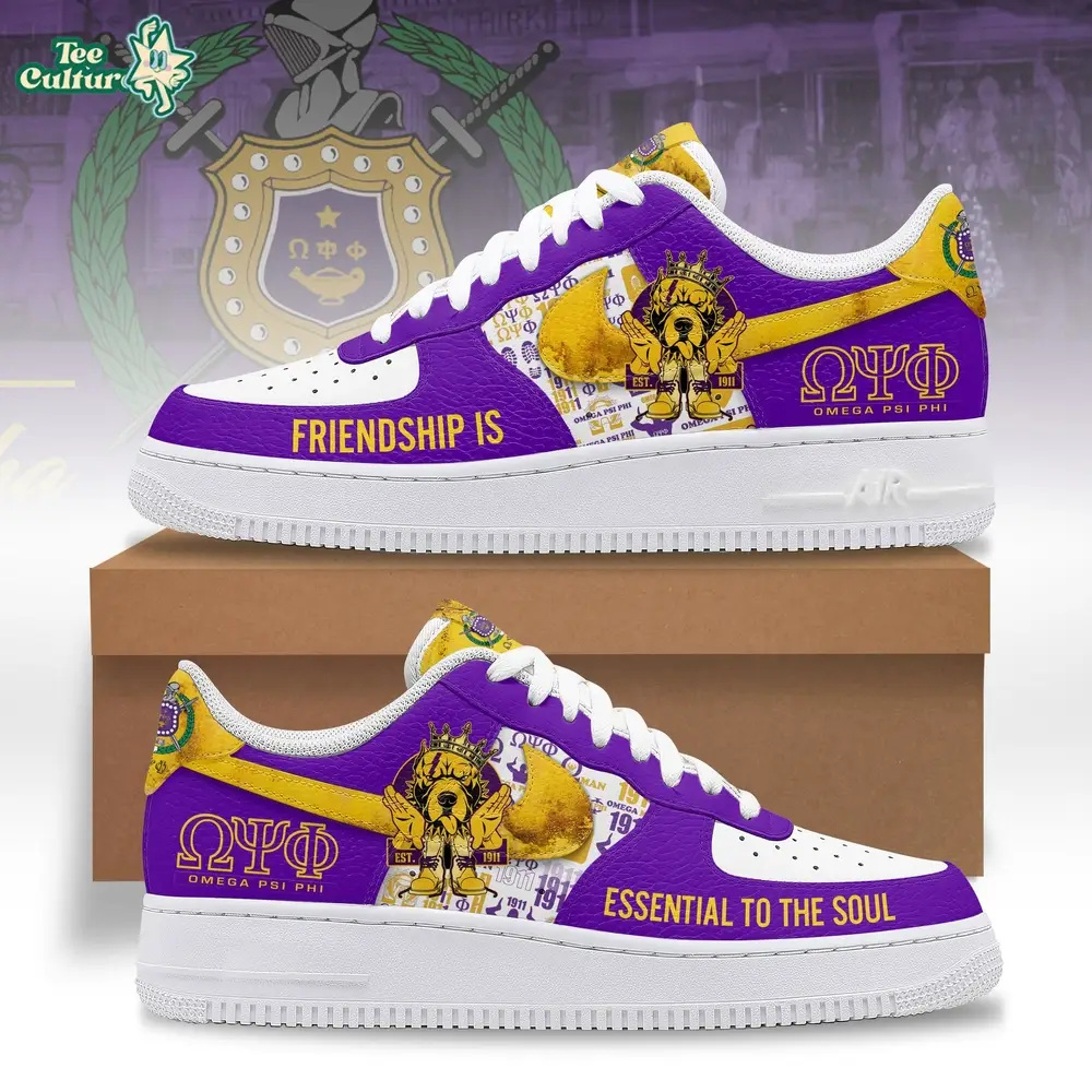 PREMIUM Omega Psi Phi Que Dog Fraternity Air Force 1 Sneakers