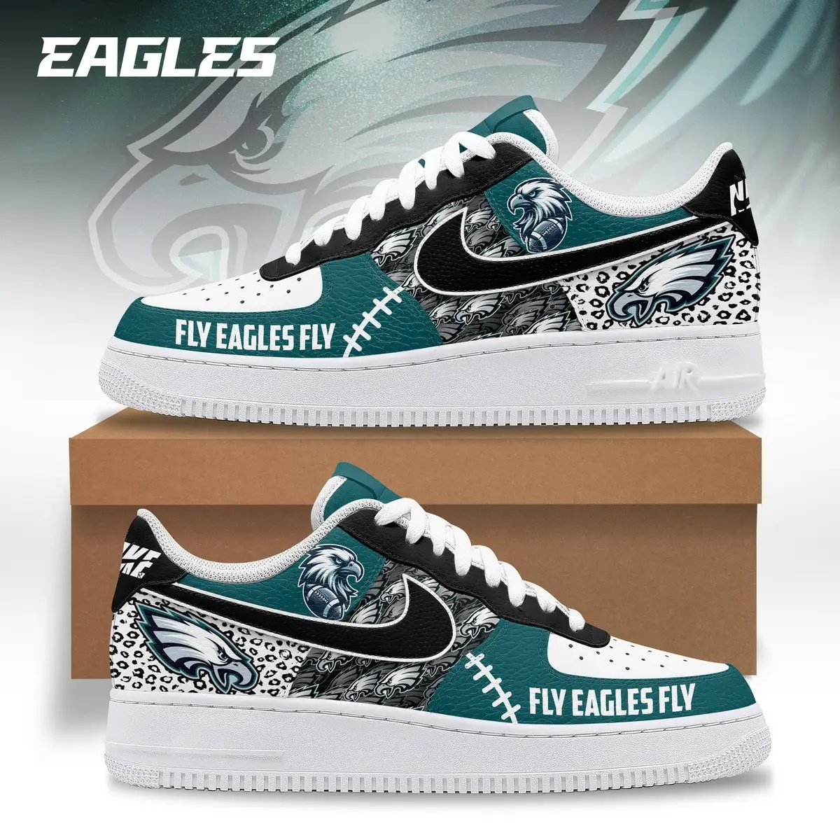 PREMIUM Philadelphia Eagles Air Force 1 SNEAKER DAT
