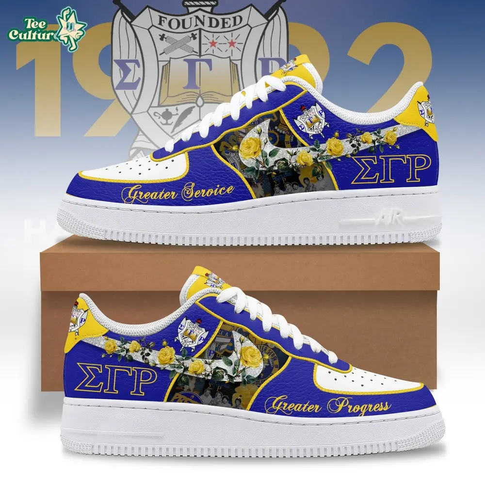 PREMIUM Sigma Gamma Rho Sgrho Air Force 1 Shoes Sneakers PREMIUM Sigma Gamma Rho Sgrho Air Force 1 Shoes Sneakers - Image 1