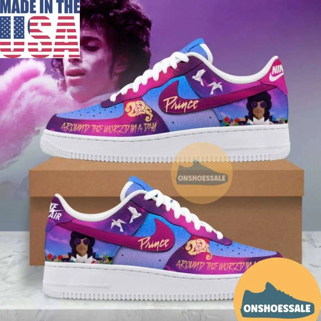 Prince Around The World In A Day Air Force Shoes, Gift For Fans - Best Gift Shoes Prince Around The World In A Day Air Force Shoes, Gift For Fans - Best Gift Shoes - Image 1