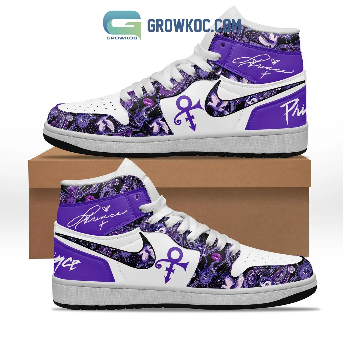 Prince Forever Love Air Jordan 1 Shoes Sneaker