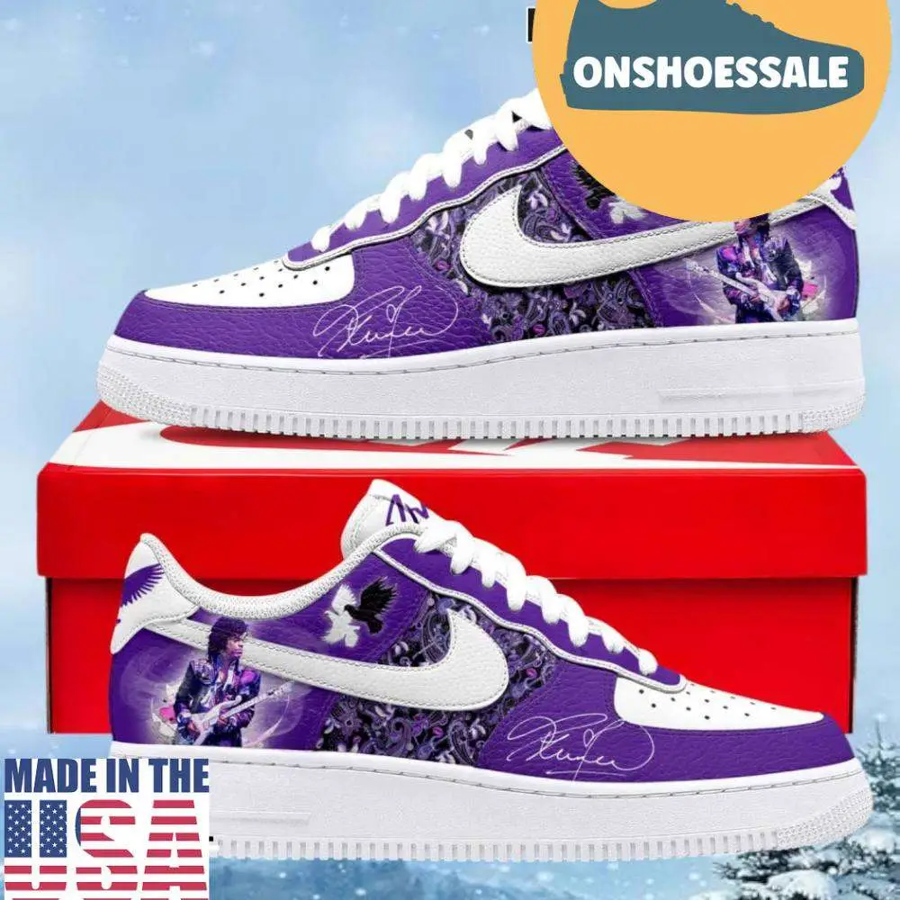 Prince Purple Rain Custom AF1 Shoes, Gift For Fans - Best Gift Shoes