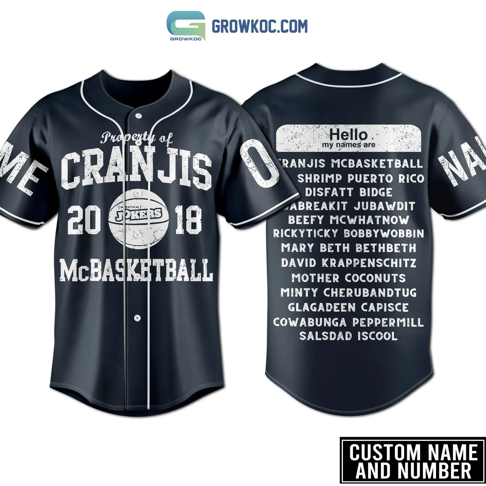 Property Of Cranjis 2023 McBasketball Personalized Baseball Jersey