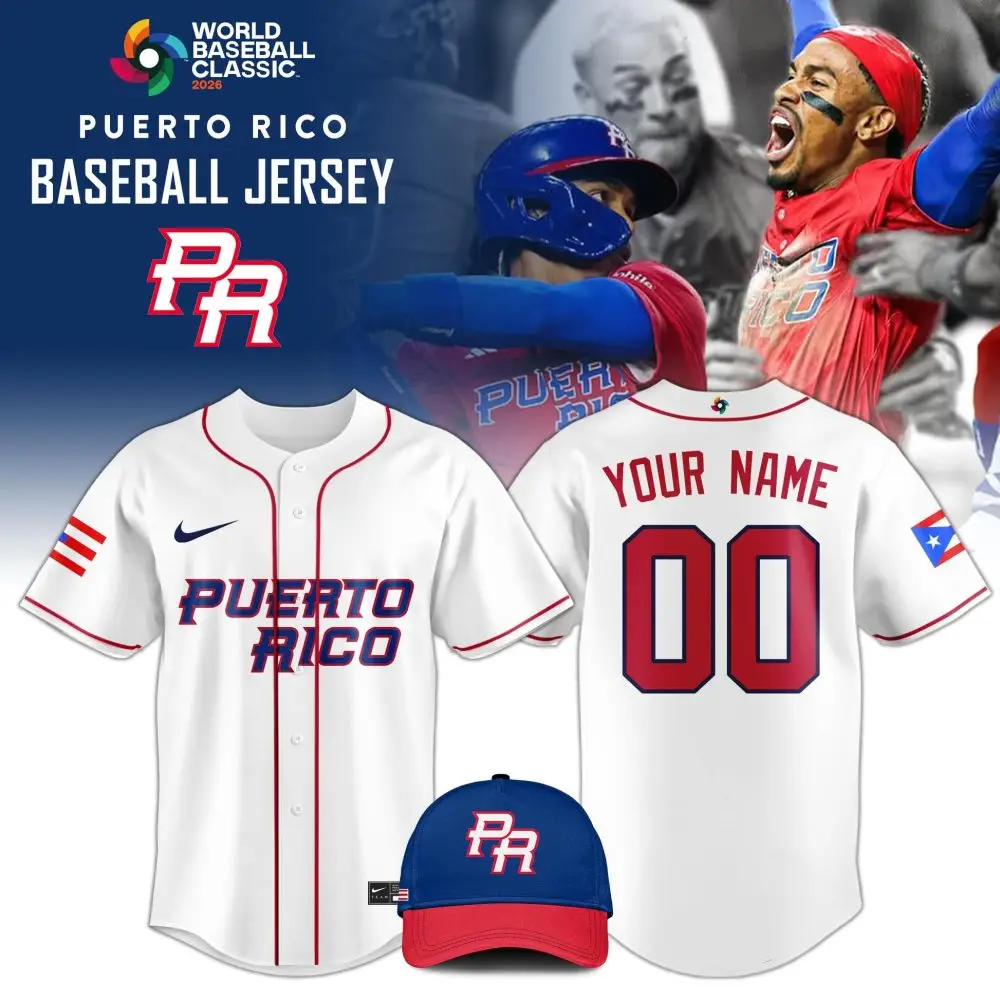 Puerto Rico Baseball 2026 World Baseball Classic Jersey Limited Edition White (Jersey Only)