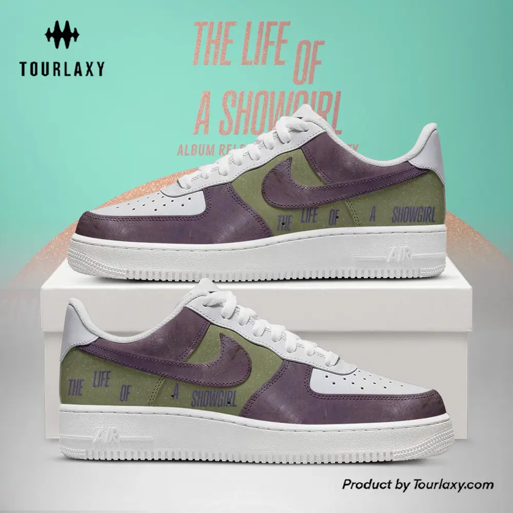 Purple Taylor Swift Air Force 1 Print Shoes 