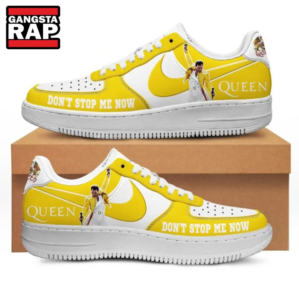 Queen Don’t Stop Me Now Freddie Mercury Air Force 1 Sneakers Shoes Queen Don’t Stop Me Now Freddie Mercury Air Force 1 Sneakers Shoes - Image 1