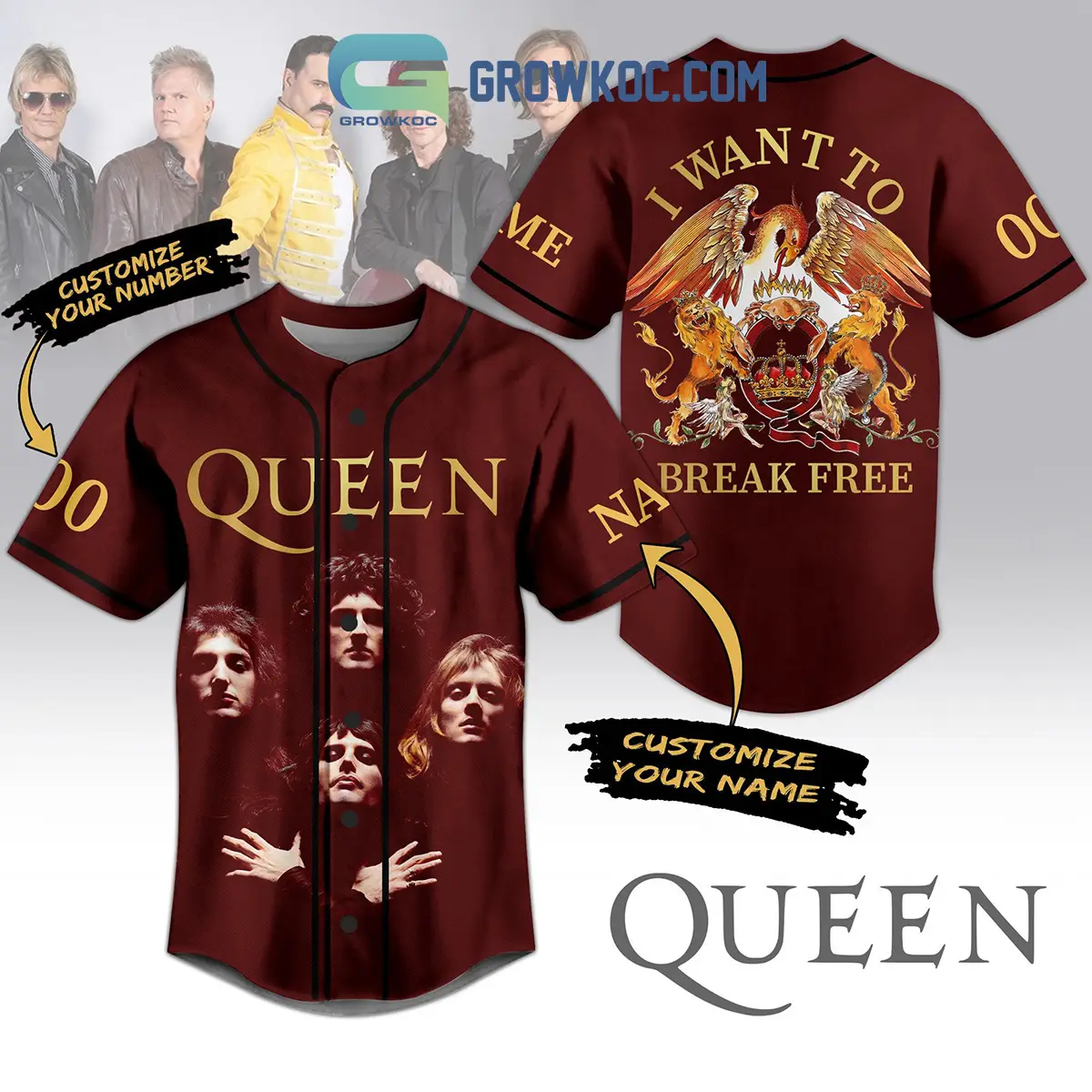 Queen I Want To Break Free Personalized Baseball Jersey