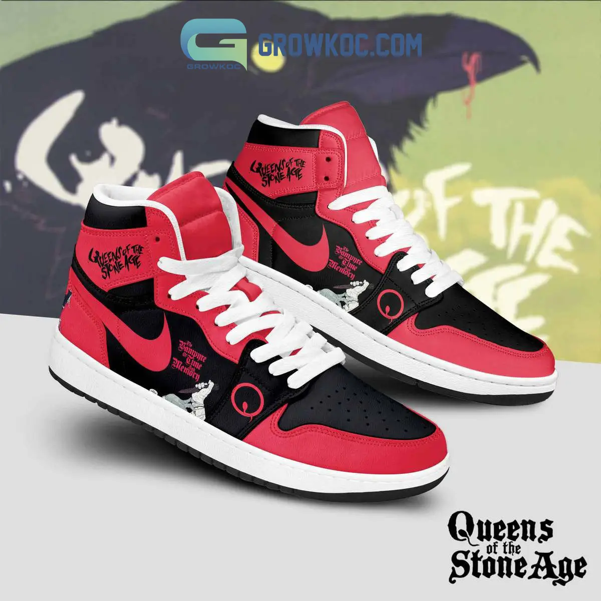Queens Of The Stone Age The Vampyre Of Time And Memory Air Jordan 1 Shoes White Lace