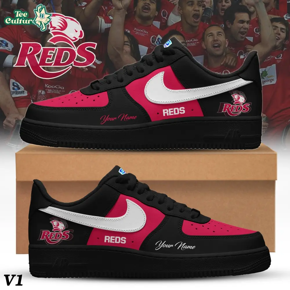 Queensland Reds Custom Low Top Sneakers Rugby Fan Edition