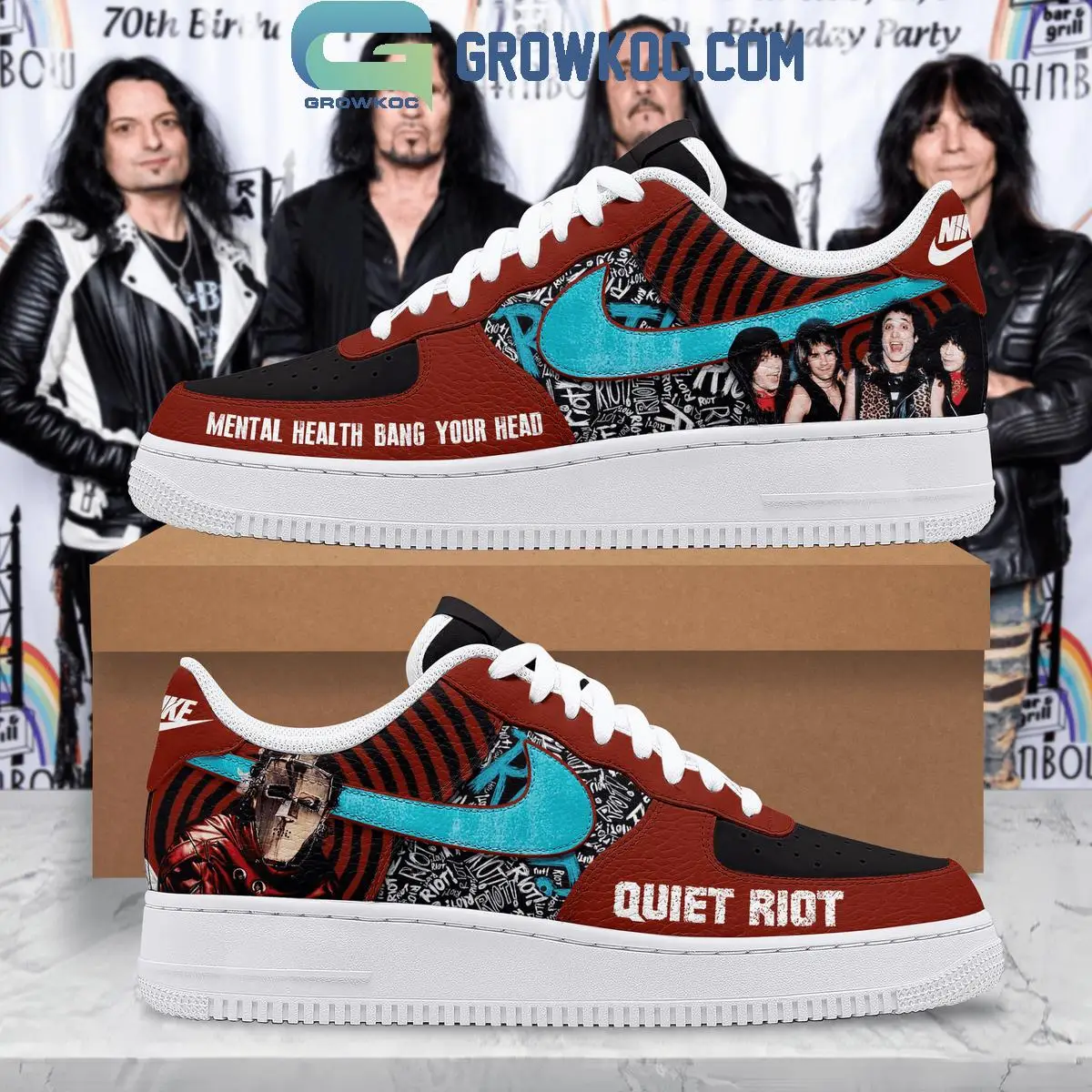 Quiet Riot Mental Health Bang Your Head Air Force 1 Shoes