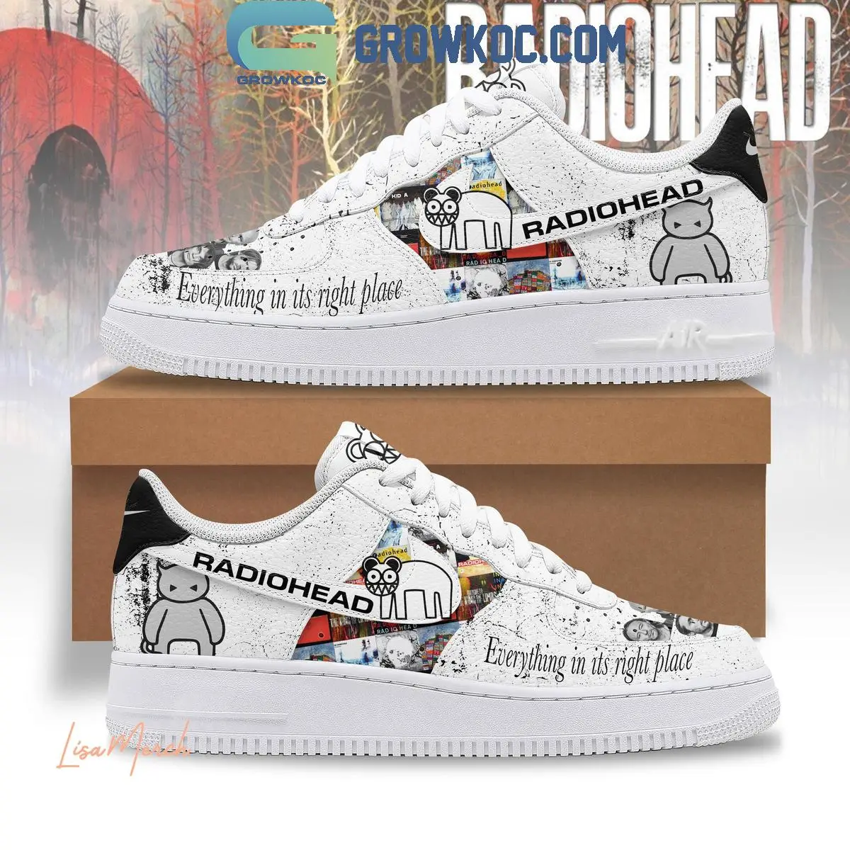 Radiohead Everything In Its Right Place Air Force 1 Shoes