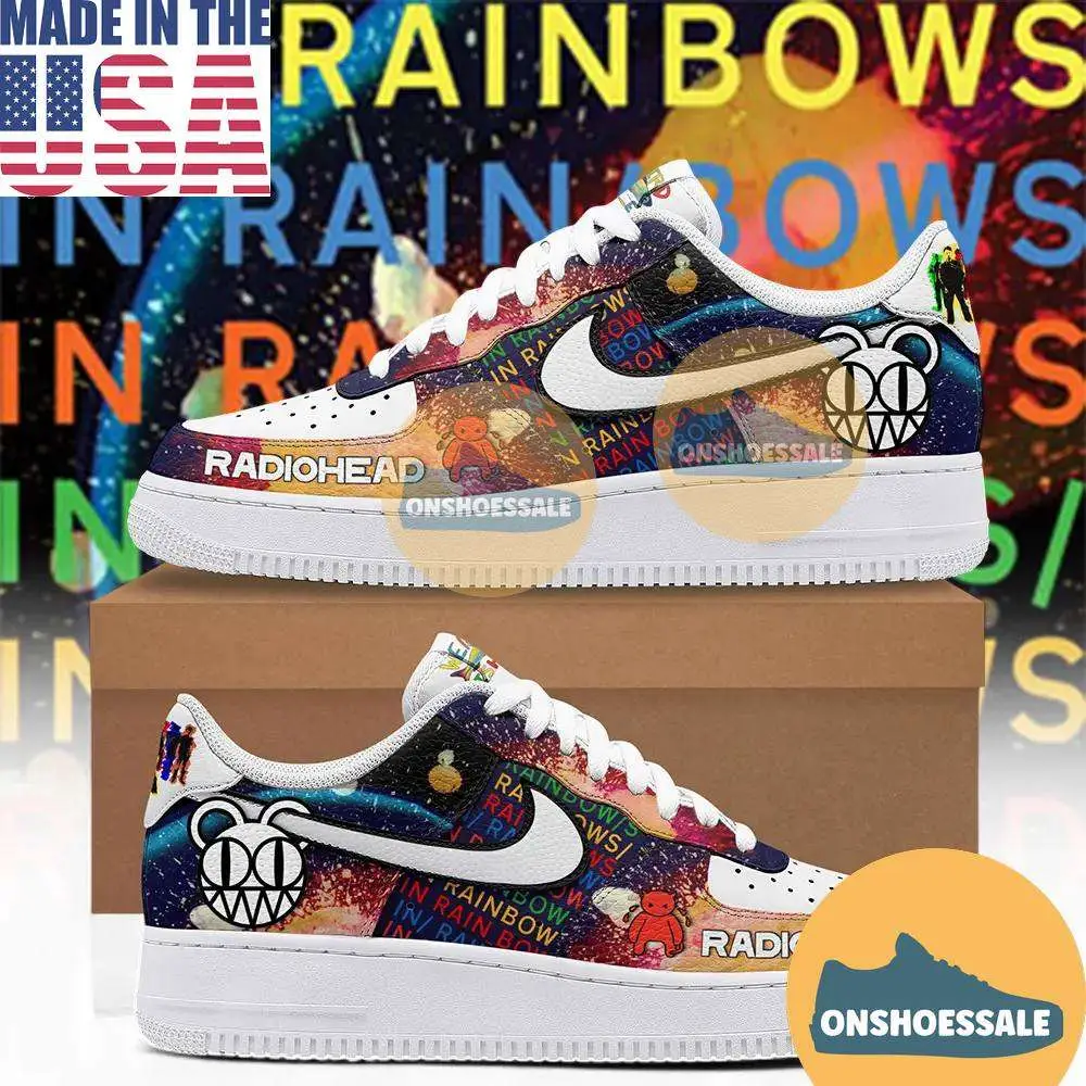 Radiohead In Rainbows Nike Air Force Shoes - Best Gift Shoes