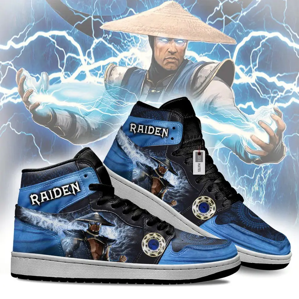 Raiden Mortal Kombat AJ1 High Top Shoes
