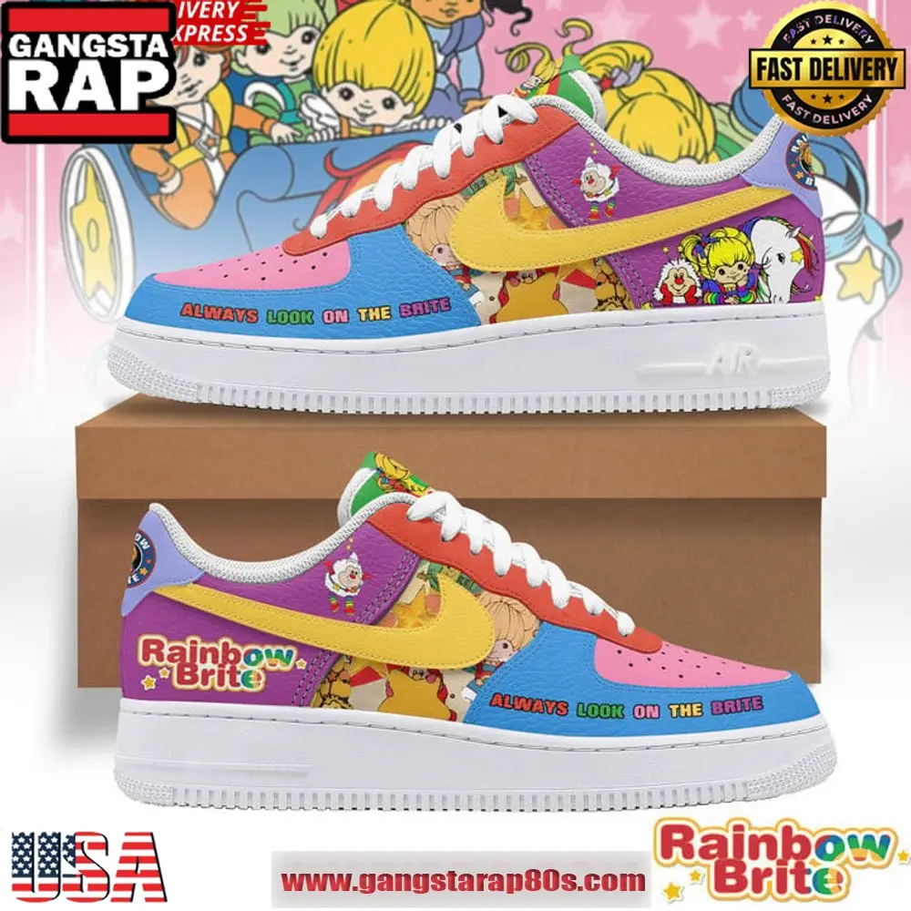 Rainbow Brite Limited Edition Air Force 1 Sneakers Shoes
