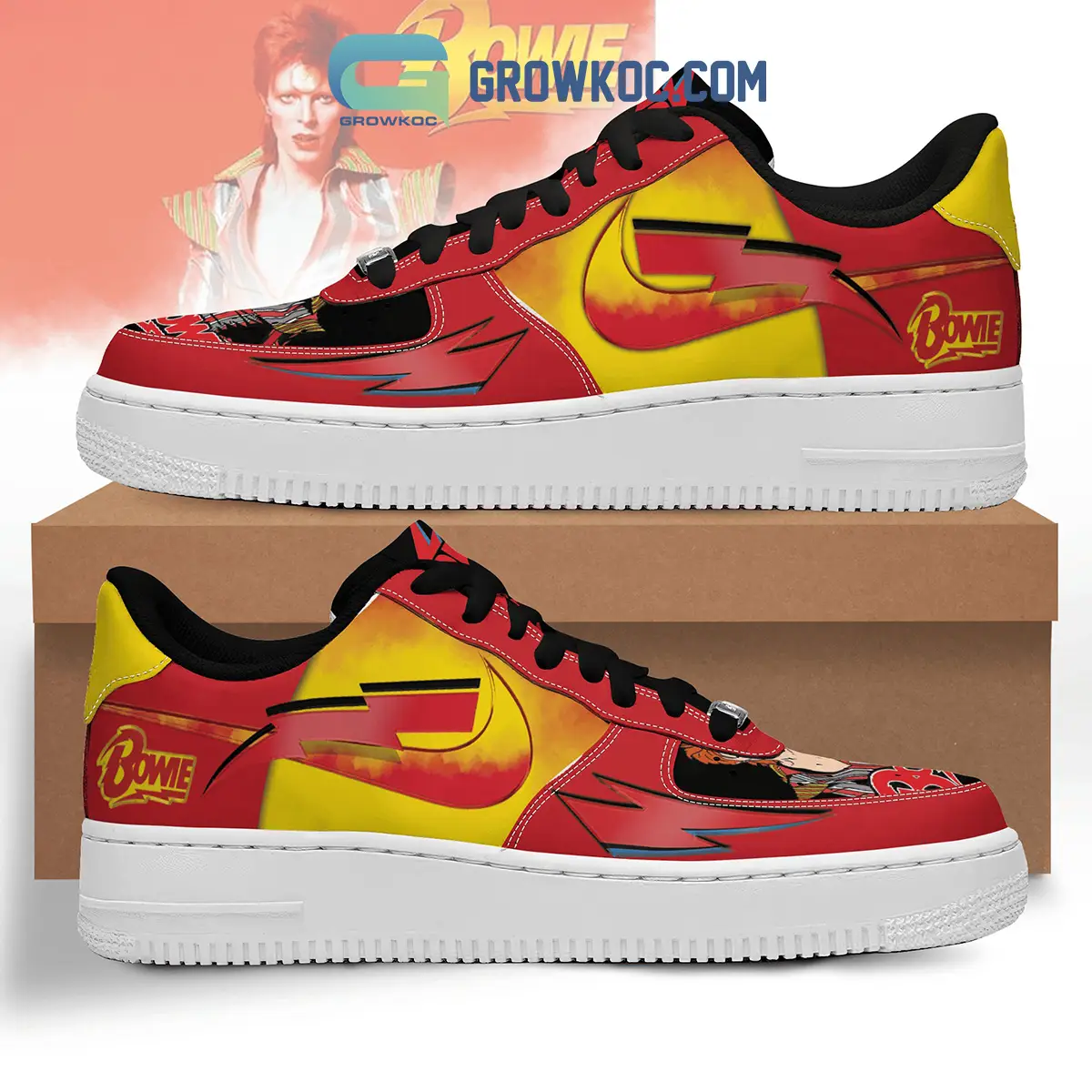 Rebel Rebel David Bowie Fan Air Force 1 Shoes Rebel Rebel David Bowie Fan Air Force 1 Shoes - Image 1