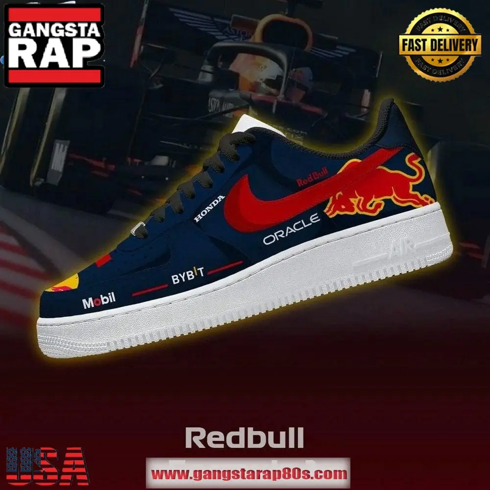Red Bull Formula 1 Limited Edition Air Force 1 Running Sneakers Shoes Red Bull Formula 1 Limited Edition Air Force 1 Running Sneakers Shoes - Image 1