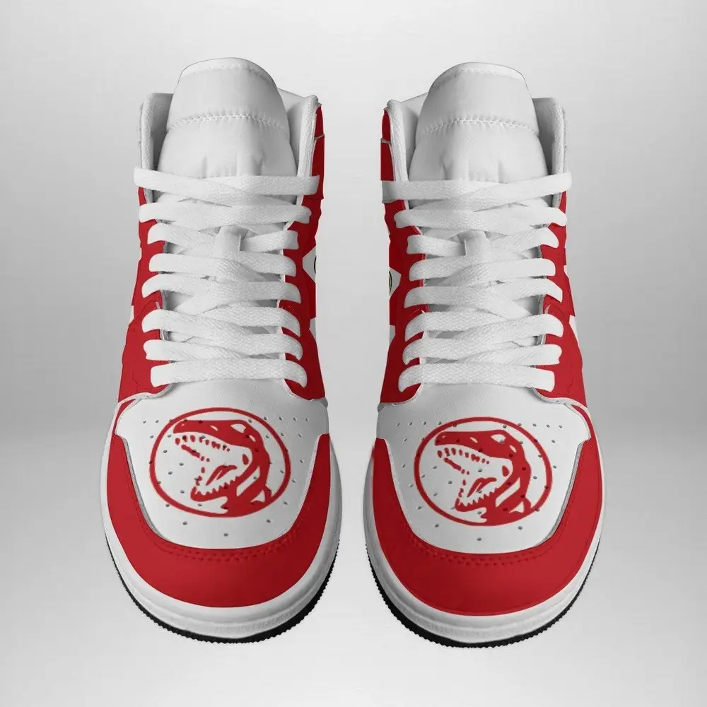 Red Ranger Mighty Morphin Power Rangers AJ1 High Top Shoes