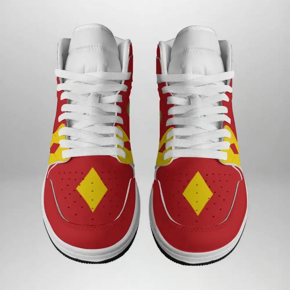 Red Ranger Ninjetti Power Rangers AJ1 High Top Shoes