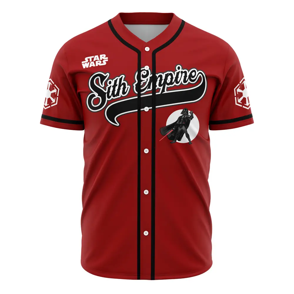 Red Star Wars Sith Empire Baseball Jersey – Dark Side Fan Apparel
