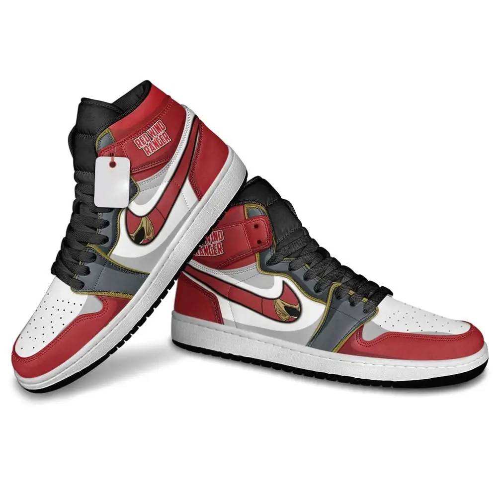 Red Wind Ranger Movie AJ1 High Top Shoes