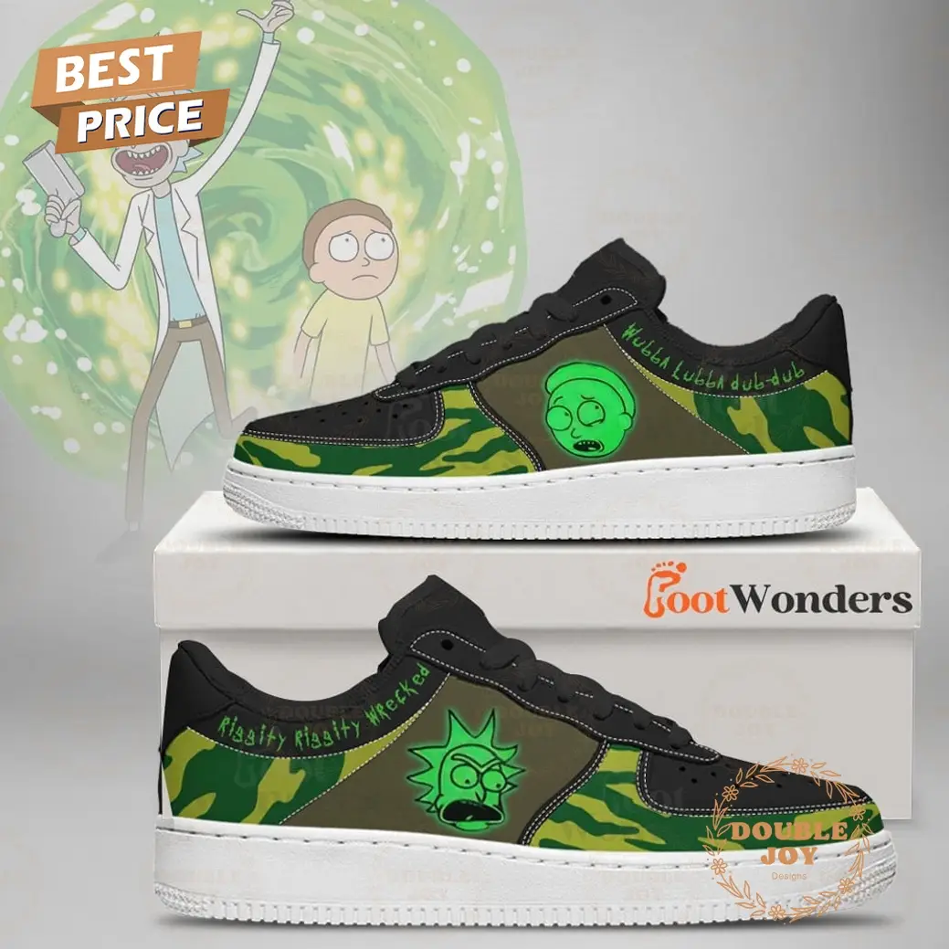 Resger Rick And Morty Limited Edition Air Force 1 Sneakers