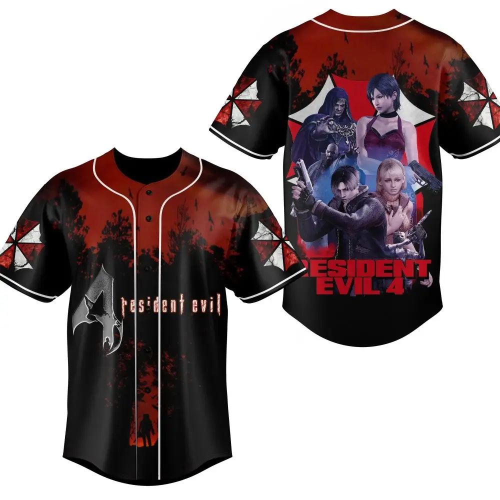 Resident Evil 4 Baseball Jersey - Limited Edition Gamer Apparel For Fans