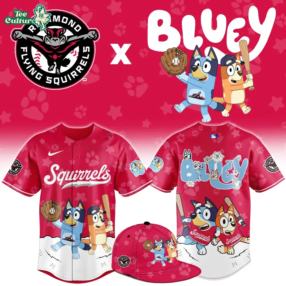 Richmond Flying Squirrels Bluey Night Collector Jersey