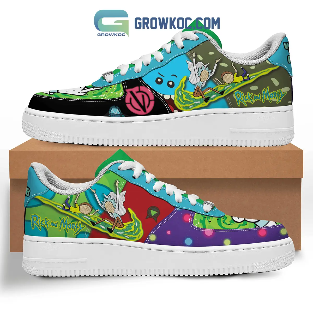 Rick And Morty Rick Sanchez Morty Jr. Dub-Dub Air Force 1 Shoes