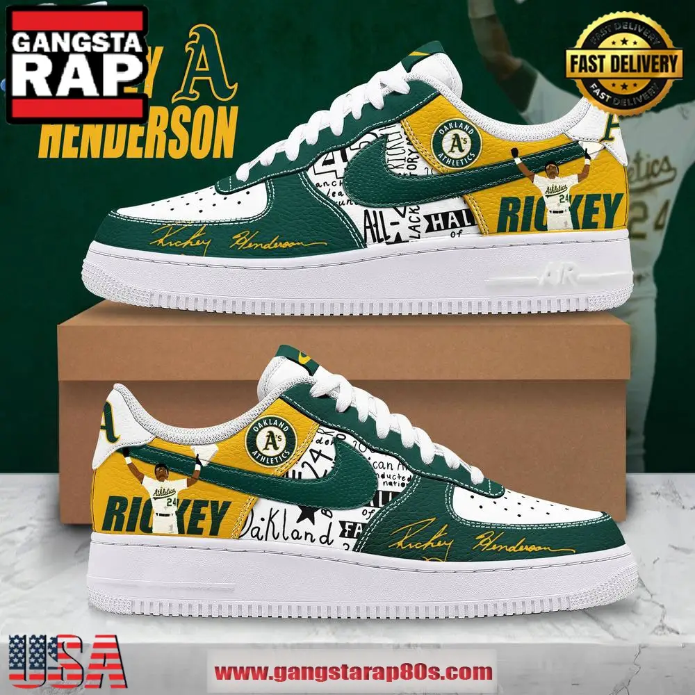 Rickey Henderson Man Of Steal Air Force 1 Running Sneakers Shoes Rickey Henderson Man Of Steal Air Force 1 Running Sneakers Shoes - Image 1