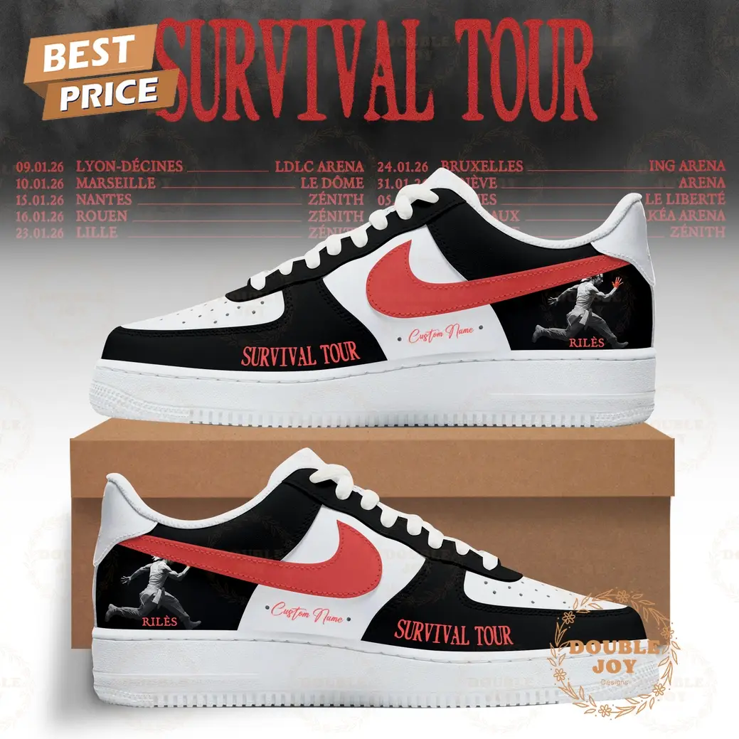Riles Survival Tour 2026 Custom Name Air Force 1 Sneakers